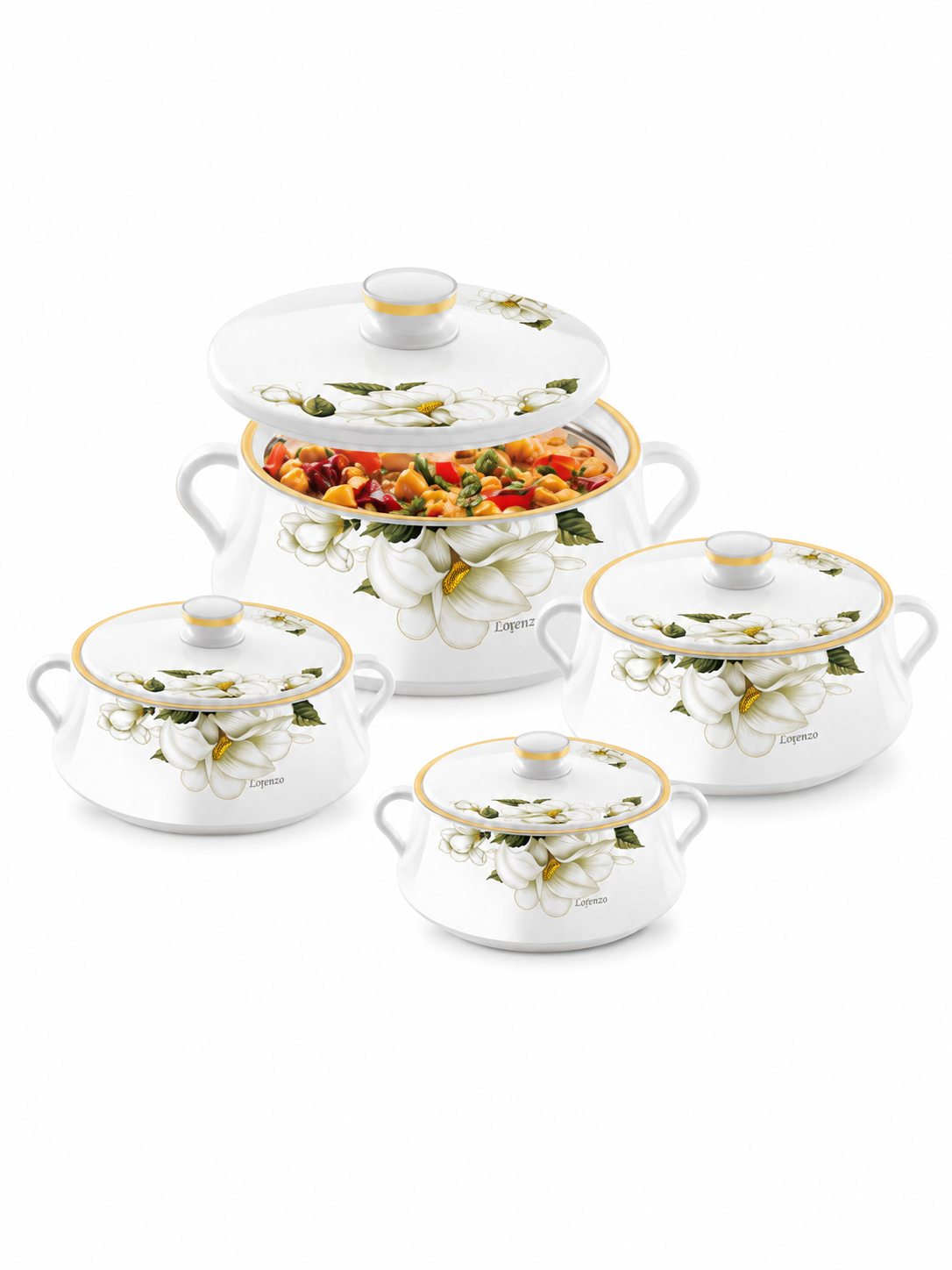 Signature Lorenzo 4-Piece Hotpot Set – 500ml / 1000ml / 1500ml / 2000ml