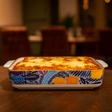 Danny Home 30.5cm Printed Serving Dish | Ceramic Table Serving Plate