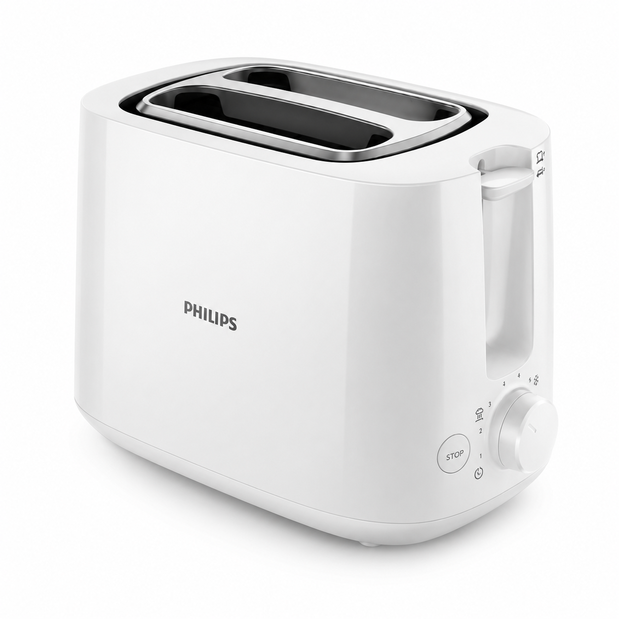 Philips 1000 Series Toaster - 2 Large Slots, 6 Browning Settings, High-Lift Lever, Removable Crumb Tray