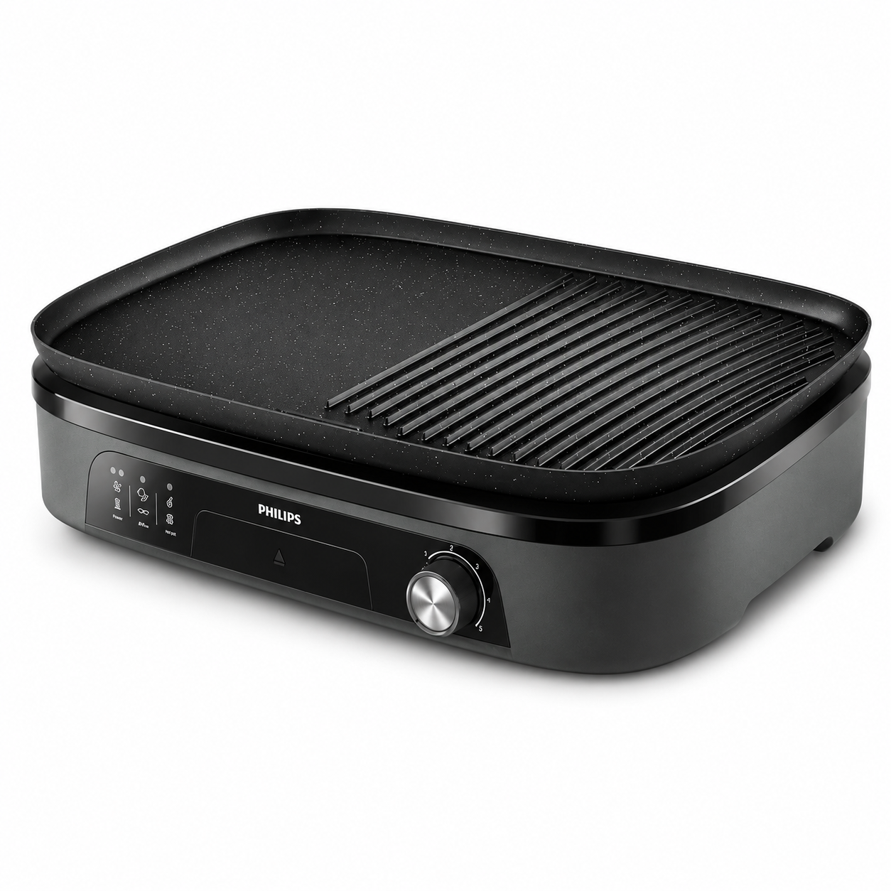 Philips Table Top Grill 2400W - Extra Large 1250cm2 Grilling Surface, Maifan Stone Coating, Adjustable Temperature