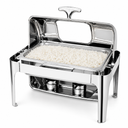 Divine Touch Single 9 Ltr Stainless Steel Silver Rectangle Rolltop with Visual Window
