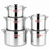 Redberry Premium Extra Heavy Aluminium Casserole Set – 5 Pcs