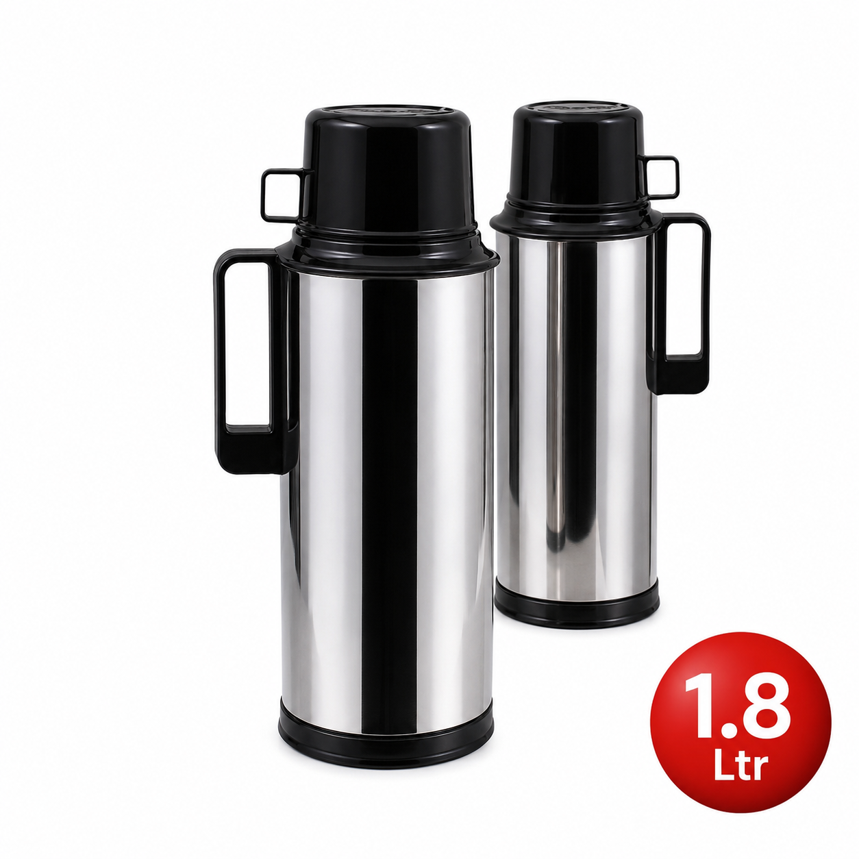 Regal Vacuum Flask with Glass Refill – 1.0 Ltr & 1.8 Ltr (RAG-10S Shiny)