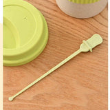Re-usable 350ml Wheat Straw Travel Coffee Mugs Cup with Lid and Stir Easy to Go Portable Mug for Outdoor Camping Hiking Picnic