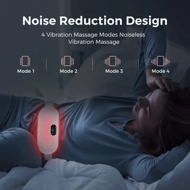 Cramp care thermal pad waist heating and massage belt for pain relief