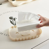 Creamy-White Shell Shaped Tissue Box Cover