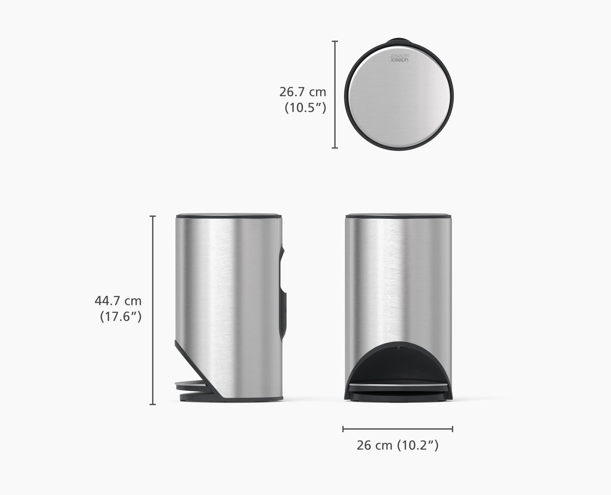 Joseph Joseph Arc 10L pedal bin dimensions diagram, Homelux Kenya
