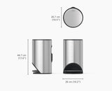 Joseph Joseph Arc 10L pedal bin dimensions diagram, Homelux Kenya