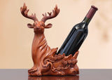 Deer  head decorative sculpture wine  rack