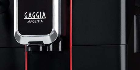 Close-up of the adjustable coffee dispenser on the Gaggia Magenta Plus