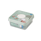 Joseph Joseph Dial 10-piece Stage 1 baby food container set in blue with datable lids.