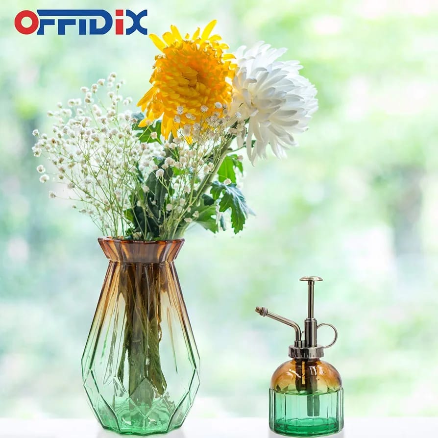 Diamond vase coloured 18cm