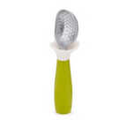 Joseph Joseph Dimple non-drip ice-cream scoop in green with a weighted handle.