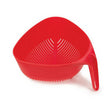 Joseph Joseph Duo Easy-Pour Colander with pointed pouring sides, shown from the front.
