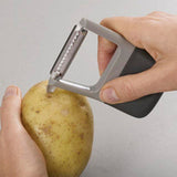 Stainless steel julienne blade of the grey Joseph Joseph Duo peeler, second product image