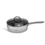 Edenberg 12-Piece Stainless Steel Cookware Set with Glass Lids (16–24cm) | Induction Ready