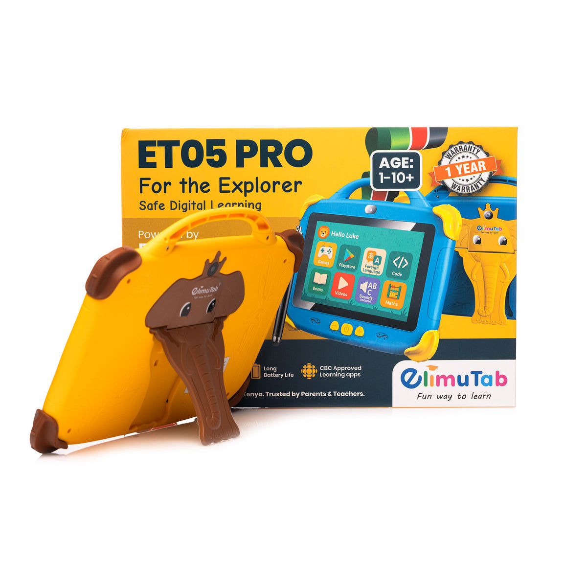 Elimutab ET05 Pro Kids Tablet 7 Inch 32GB | First Learning Tablet Ages 3 to 12 with SIM and Parental Controls