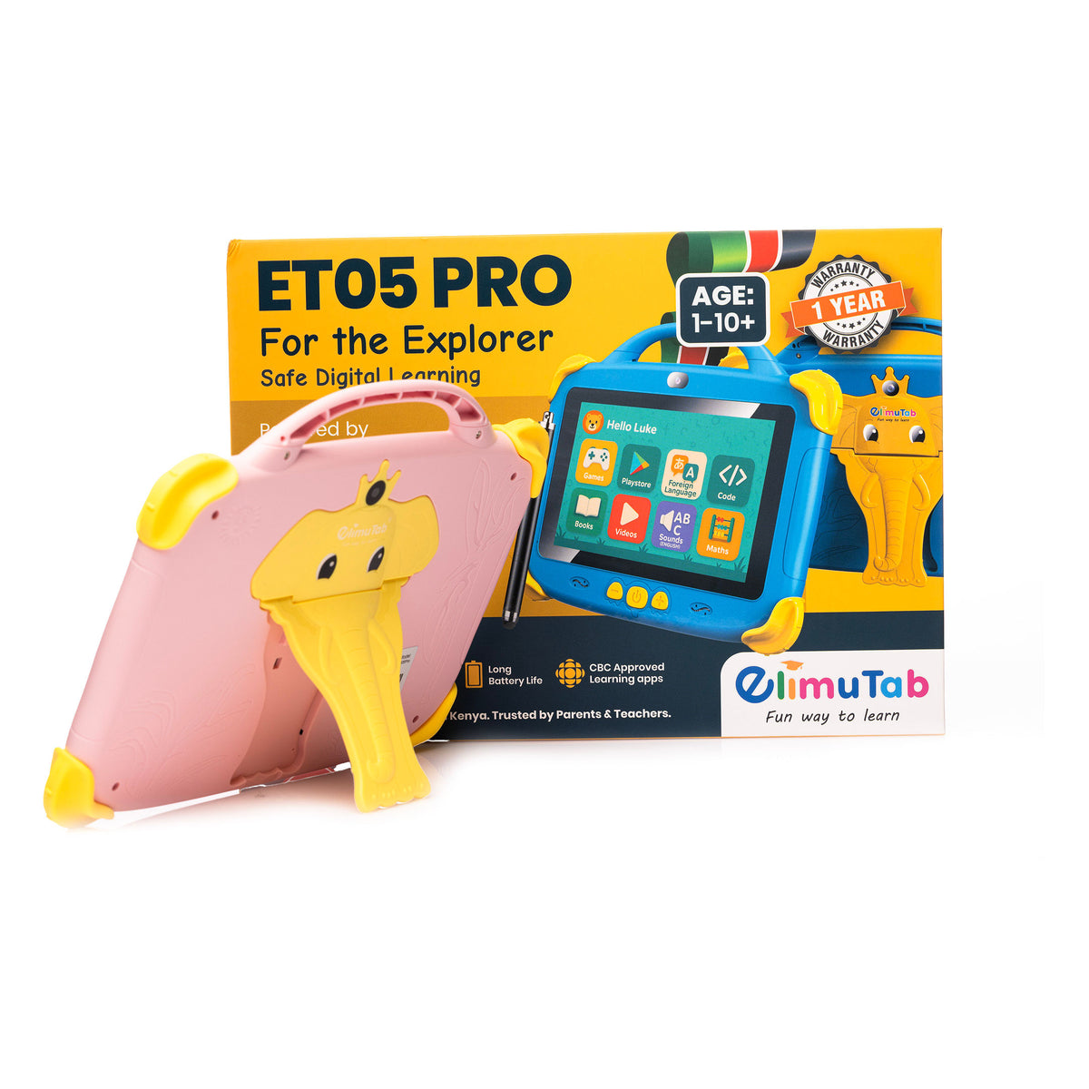 Elimutab ET05 Pro Kids Tablet 7 Inch 32GB | First Learning Tablet Ages 3 to 12 with SIM and Parental Controls