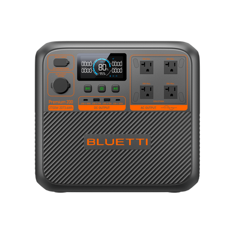Bluetti Premium 200 V2 portable power station, front view