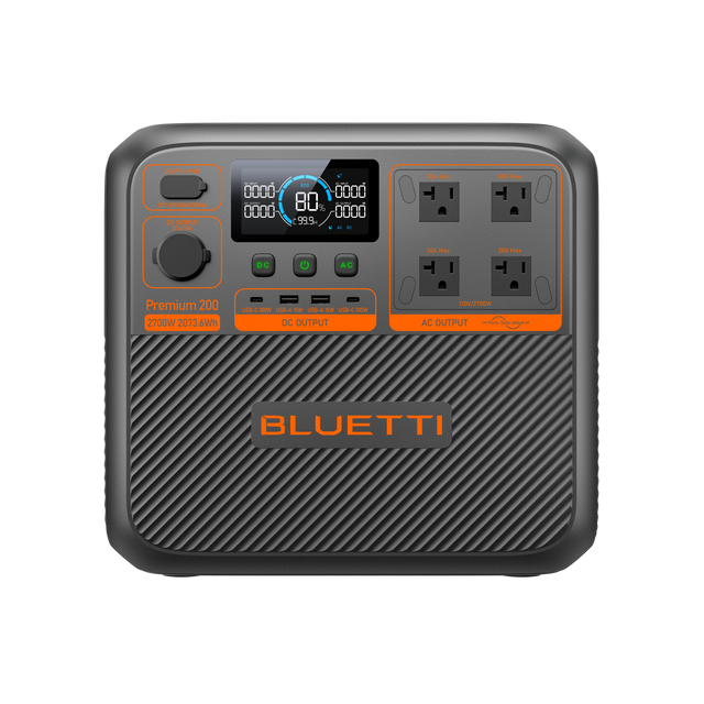 Bluetti Premium 200 V2 portable power station, front view