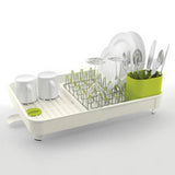 The Joseph Joseph Extend dish rack, which extends from 32cm to 52.7cm.