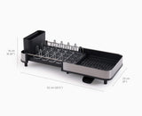 Joseph Joseph Extend Slim Steel grey dish rack front view, Homelux Kenya