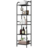 5 Tier Metallic Storage Organization Rack | Space-Saving Home Shelving Unit
