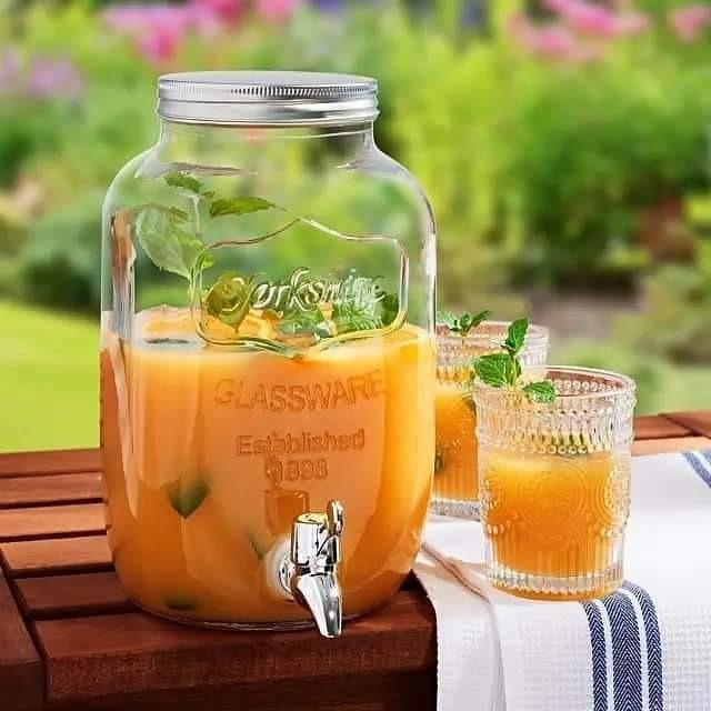 Glass Juice Dispenser with Stand & Tap  5L & 8L | Homelux Kenya