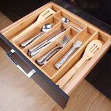 Extendable Cutlery Tray, 6-7 Adjustable Compartments Kitchen Drawer Organizer and Utensil Organizer, Perfect Utensil Holder and Cutlery Tray in Home Kitchen, Office