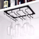 Under the cabinet hanging wine glass holder
