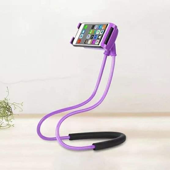 Flexible lazy neck phone holder