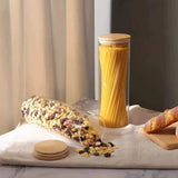 Glass storage jars with airtight lids