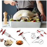 Grill Master Kit: Canvas Chef Apron, Digital Food Thermometer and Marinade Injector