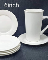 18 Piece Ceramic Dinner Set Plates Bowls Cups Porcelain Dinnerware Service for 6 Dishwasher Safe