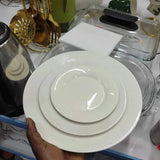 18 Piece Ceramic Dinner Set Plates Bowls Cups Porcelain Dinnerware Service for 6 Dishwasher Safe