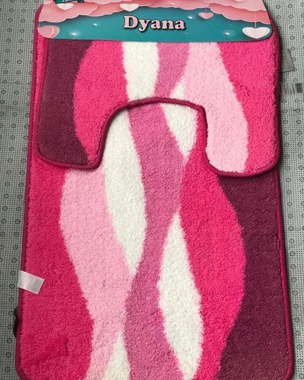 Microfiber colourful 2 in 1 toilet mat set