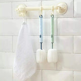 Multifunctional rotatable sponge cleaning brush with a long handle