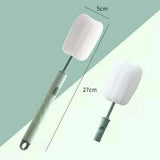 Multifunctional rotatable sponge cleaning brush with a long handle