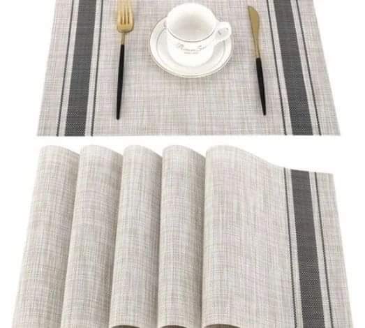 6pcs Heat resistant pvc placemats