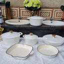 Enamel Cast Iron Cooking Pot Set Durable Heavy Duty Cookware with Lids