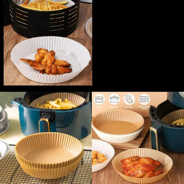50pcs Disposable Air Fryer Parchment Paper Liners – Nonstick & Oil-Proof