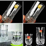 6pcs Long Diamond water glasses