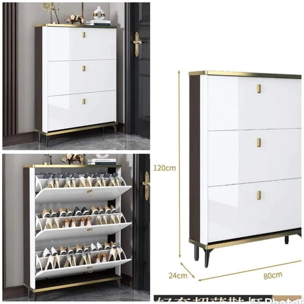 Bucket Flip Shoe Cabinet (Double Layer)