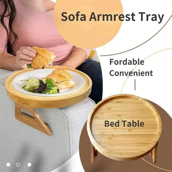 Bamboo Sofa Armrest Tray