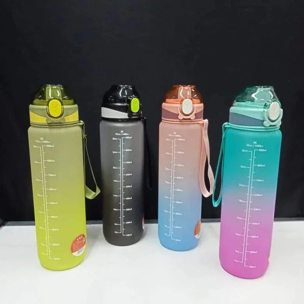 1Litre Motivational water bottle without a straw