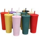 710ml Studded Tumbler with Lid and Straw