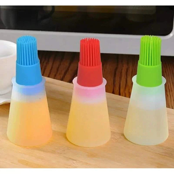 Silicon oil bottle with attached Silicon brush