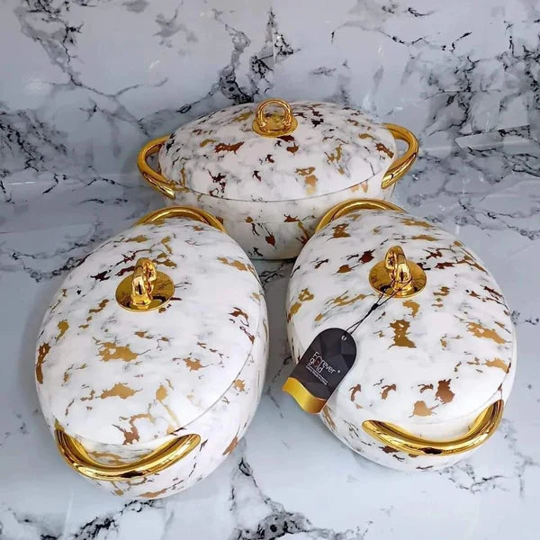 3pcs Set Luxurious Nordic Insulated Hotpots