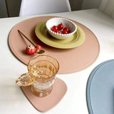 6pcs Round leather placemats