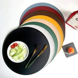 6pcs Round leather placemats